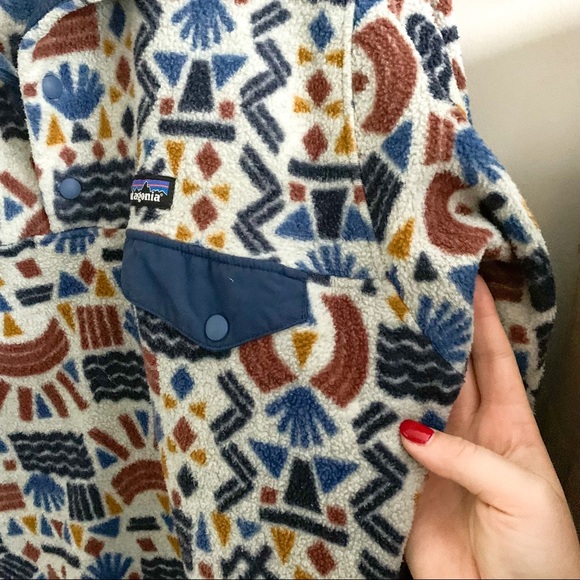 PATAGONIA Rare Protected Peaks Synchilla Pullover Size Small collectable - Picture 6 of 9